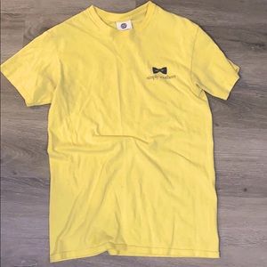 light yellow, a very small stain.